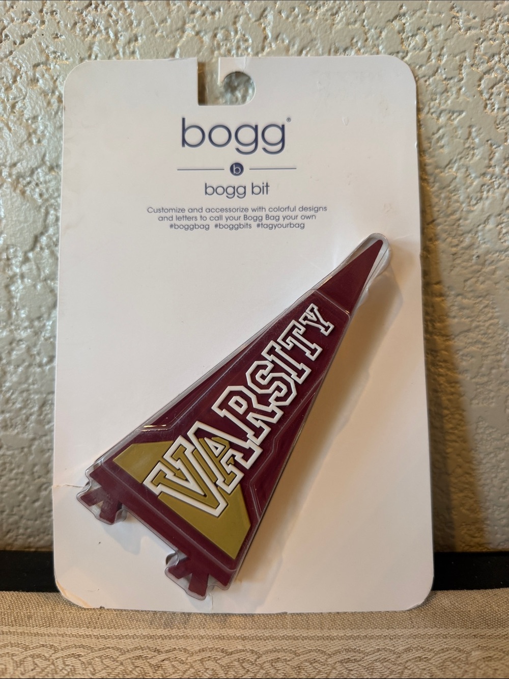 Bogg Varsity Flag Pennant Bogg Bit Charm